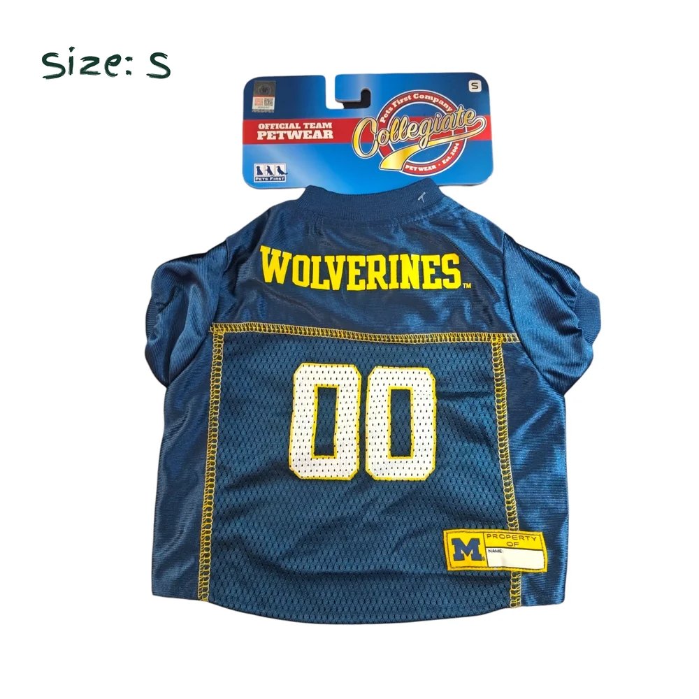 Pets First NCAA Michigan Wolverines Football Pet Mesh Jersey Size Small